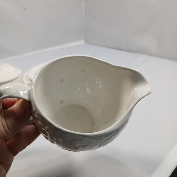 Cuthbertson's Burleigh Davenport Set Of Strawberry  Grape Leaf White Dinnerware - Picture 8 of 16